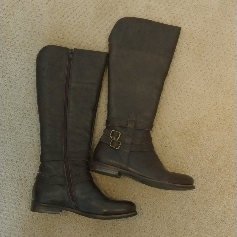 Matisse Blakely Brown Leather Knee High Riding Boots